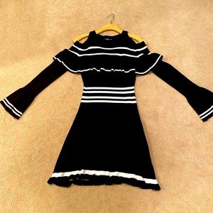 cold shoulder sweater dress